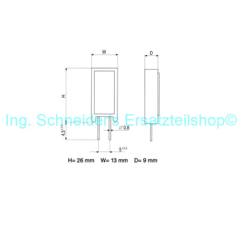 #295515 4,7R-5,0W CWR5 DRAHTWID.UNBRENNB.13X9MM RADIAL